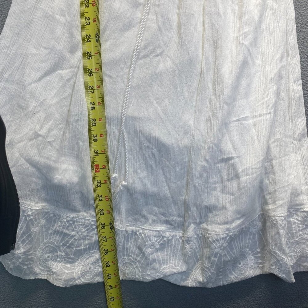 Flying Tomato Embroidered Rayon Floral White Dress Size Large - Picture 5 of 10